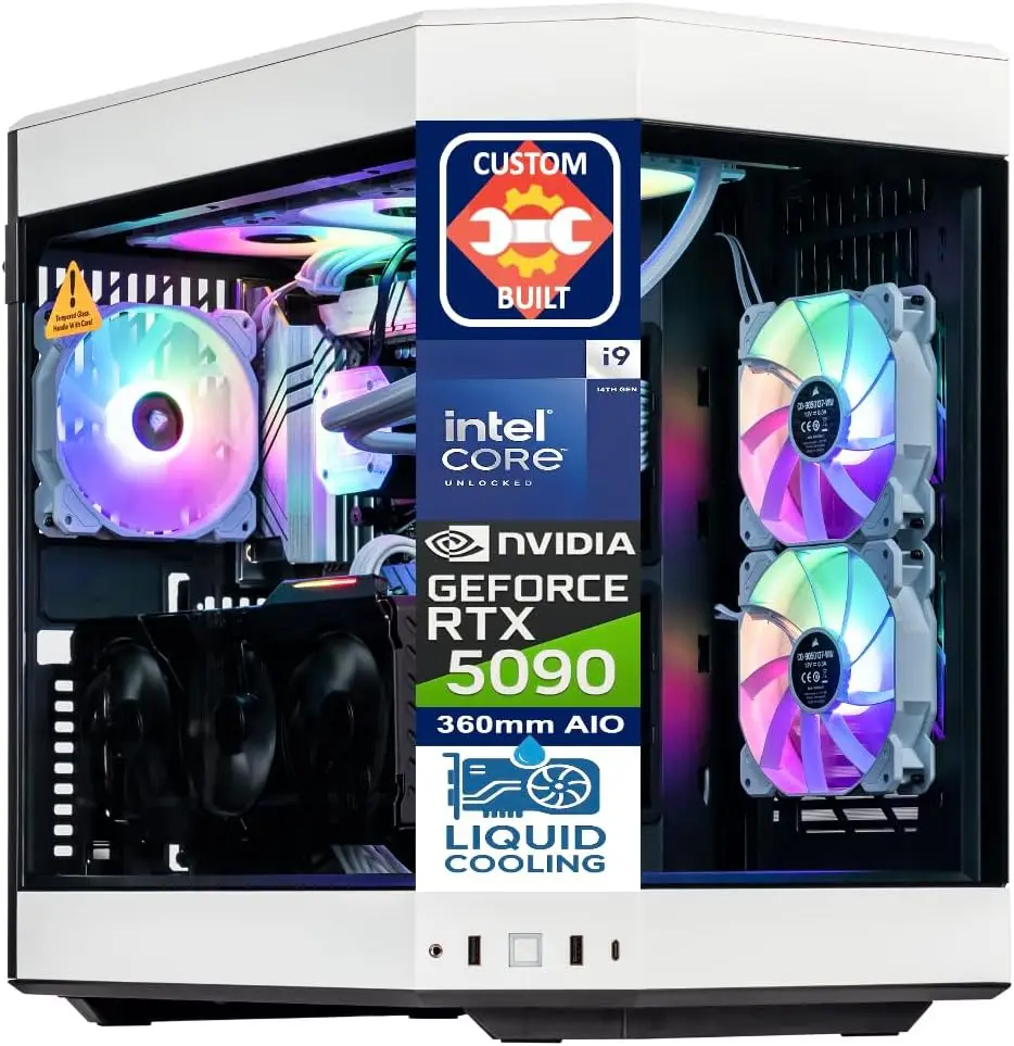 Pc Gaming I9 Rtx 5090 - Velztorm White Praetix, op maat gebouwde