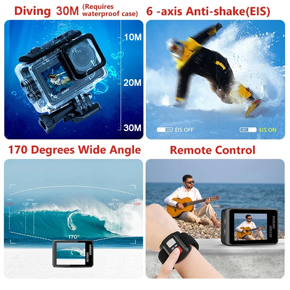 AUSEK M81TR Actiecamera 5K 4K6 - Webcam 4K recensie en prijs