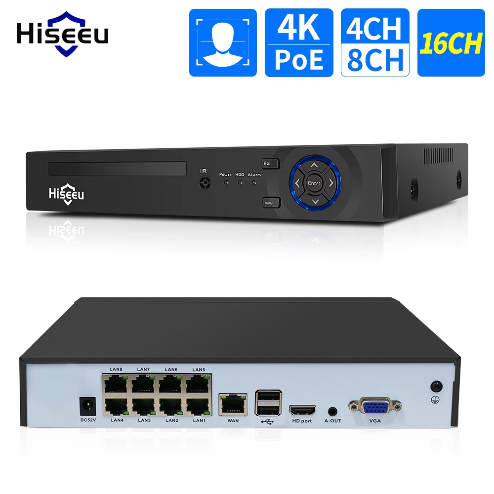 Hiseeu 4CH 10CH 16CH 4K 8MP 5M - Webcam 4K recensie en prijs