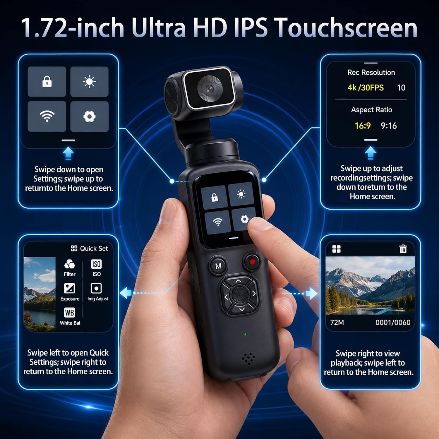 4K Handheld Gimbal Vlogging Ca - Webcam 4K recensie en prijs