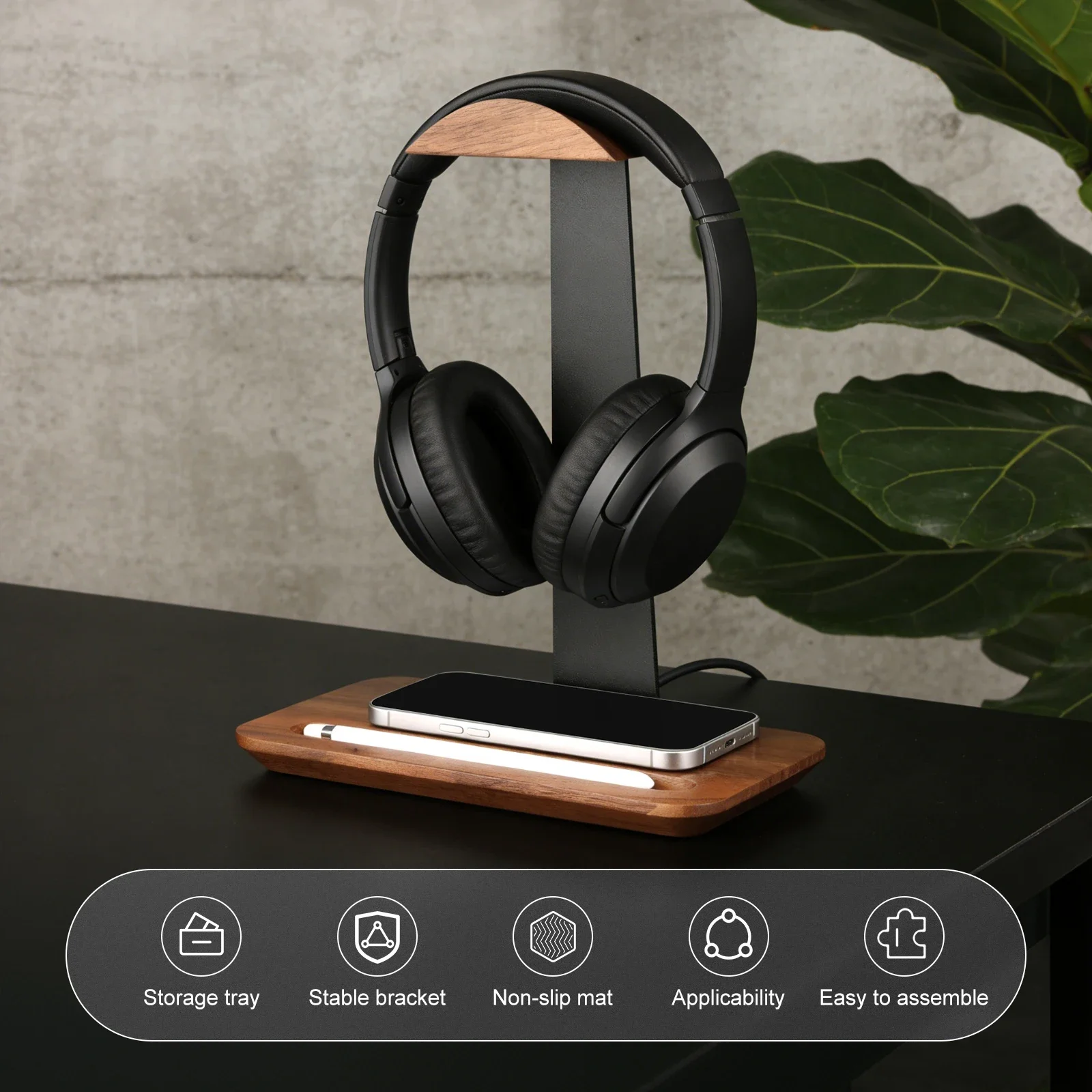 Universele houten hoofdtelefoo - Headset Stand recensie en prijs