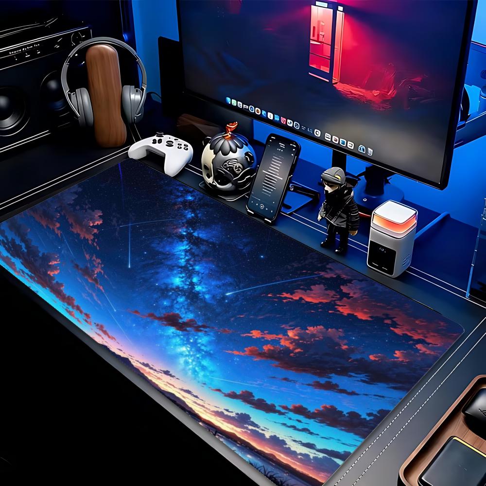 Grote muismat met zonsondergan - Pc Gaming Cloud recensie en prijs